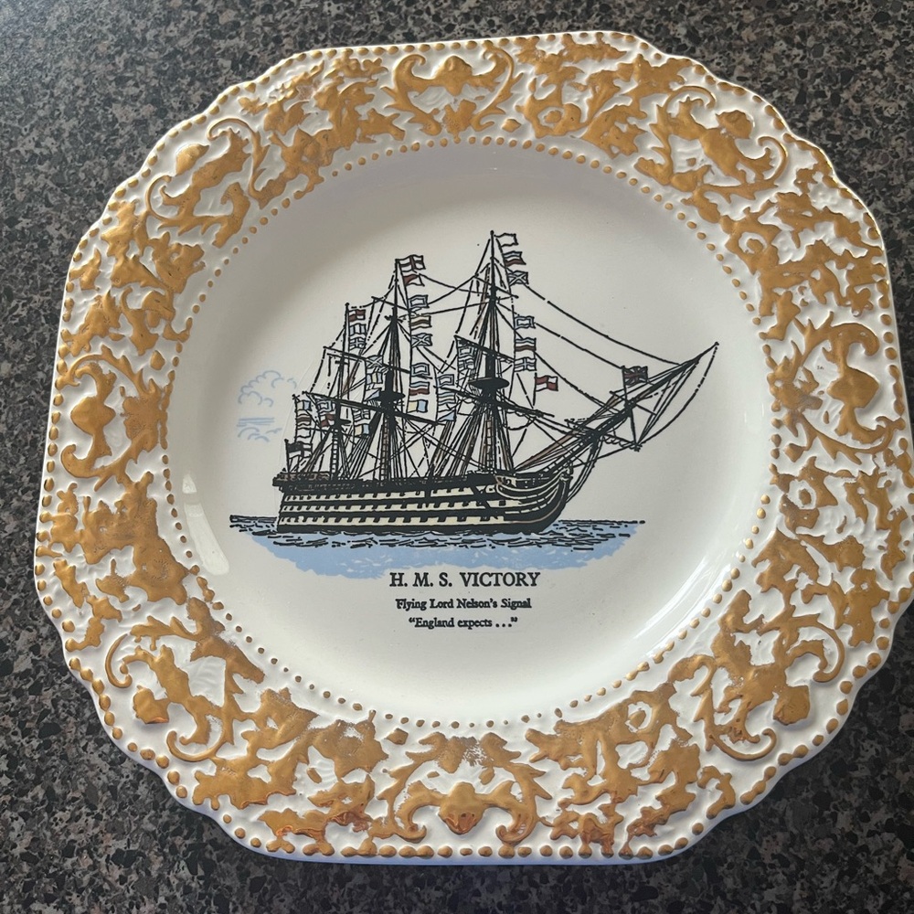 Vintage decorative plate made by Lord Nelson Pottery England